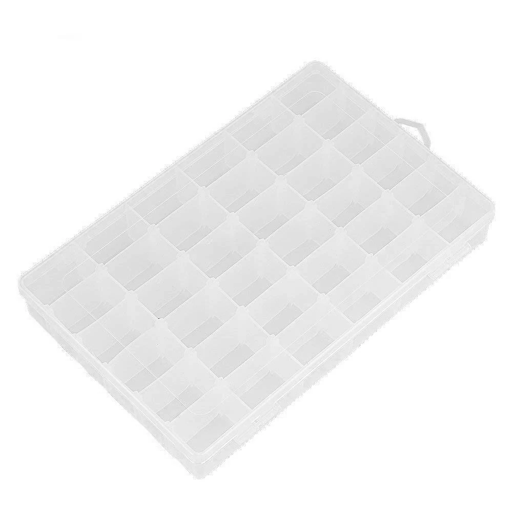 36 Compartments Jewelry Storage Organizer Adjustable Dividers Display Container Box for Earring/Ear Stud/Ring/Bead/Pills | Украшения и