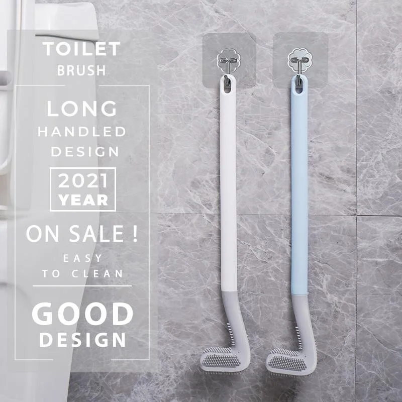 

Long-Handled Toilet Brush Wall-Mounted Golf Brush Head Toilet Brush Cleaning Tool Home Bathroom Sets Corner Cleaning Dropship