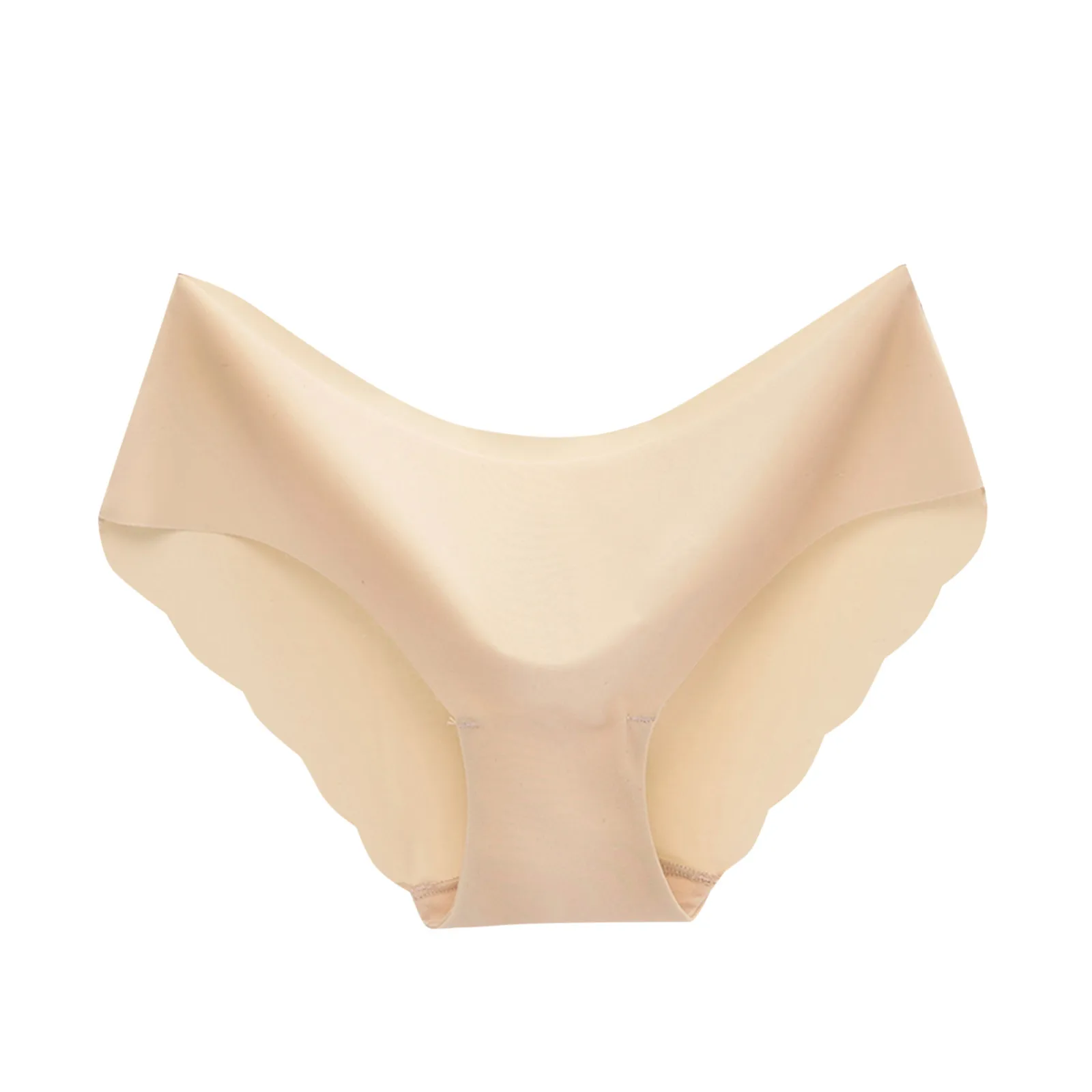 Женское пикантное бесшовное вискозное дышащее однотонное нижнее белье со