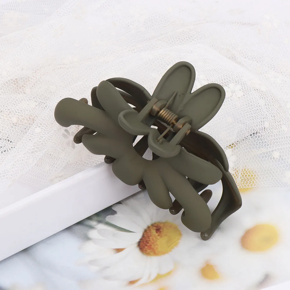 2020 матовые красочные заколки для девочек большие крабы волос пластиковые женщин