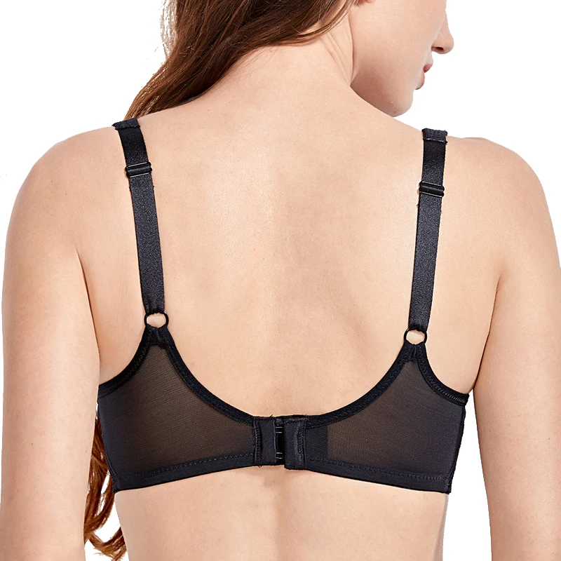 Гладкий женский бюстгальтер без подкладки размера плюс с полным покрытием на