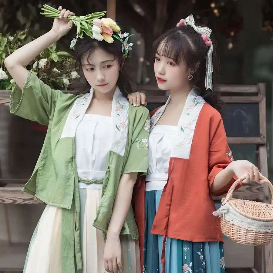 

New Dance Costume Festival Outfits Folk Dress for Wome Vintage Party Stage Dancer Chinese Style Summer Modern Hanfu Women