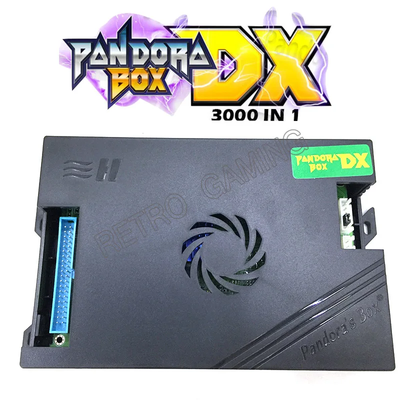 

3000 in 1 Pandora Box DX Arcade DIY Kit Building Game Machine 34pcs 3D Support 3/4 Players Can Add More Games Black Cap Button