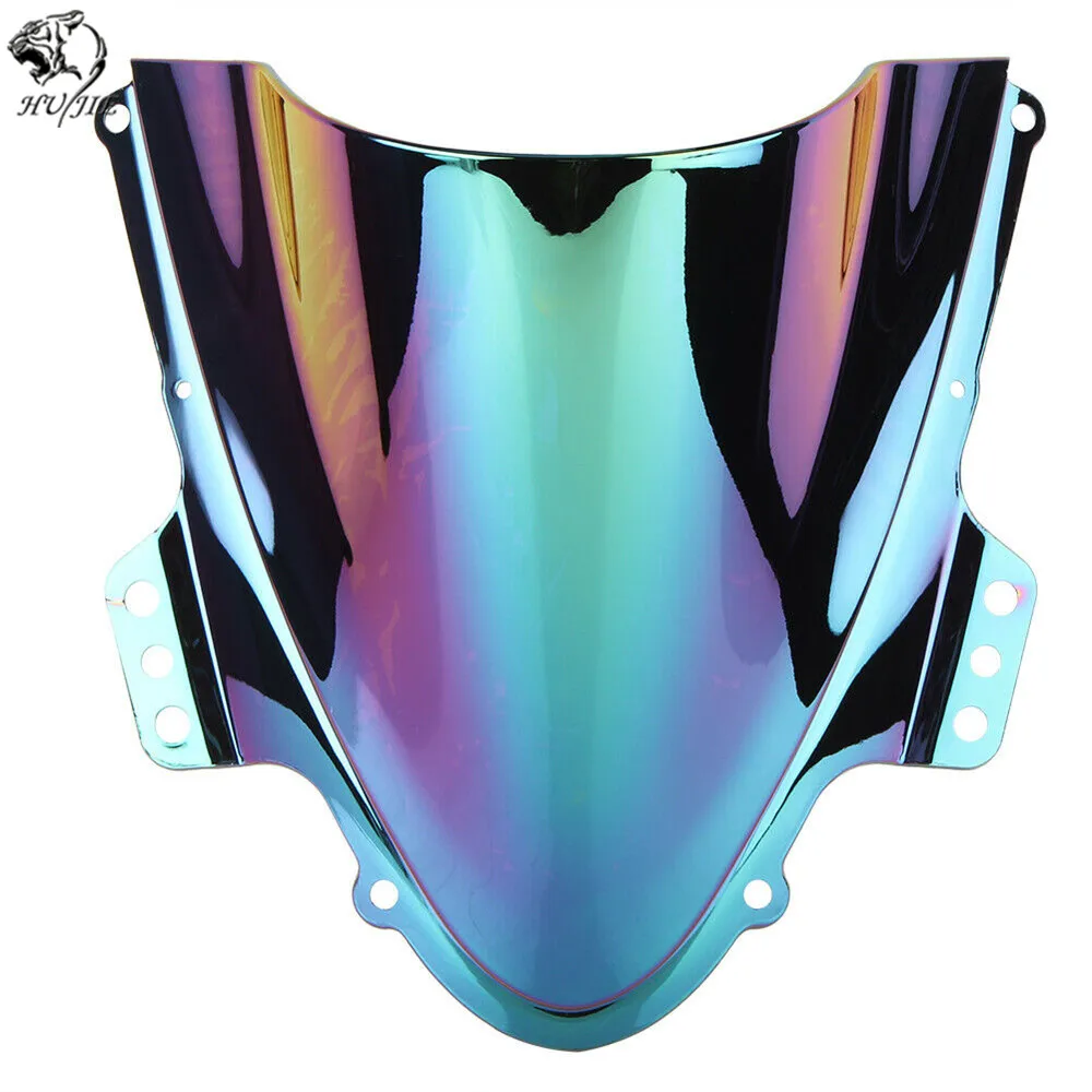 Черный мотоцикл лобовое стекло для Suzuki GSXR1000 GSXR 1000 K5 2005 2005-2006 двойной пузырь лобовое стекло, ветровой щиток