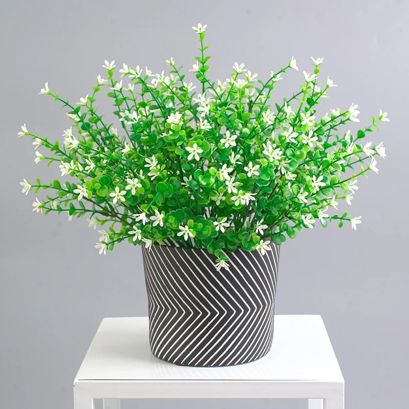 

9PCS/Package New Artificial Shrubs Creative Artificial Plants For Home Wedding Table Decoration Stimulation Plastic Flowers