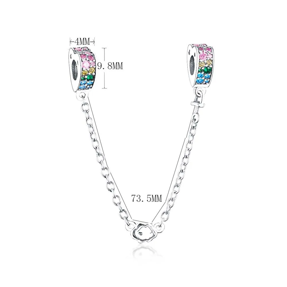 925 пробы Серебряная цепочка в форме сердца, бусина, Подходит для Pandora 925, браслет, CZ Berloque, для рукоделия, изготовление браслетов, ювелирные изделия - Цвет: LOV0910