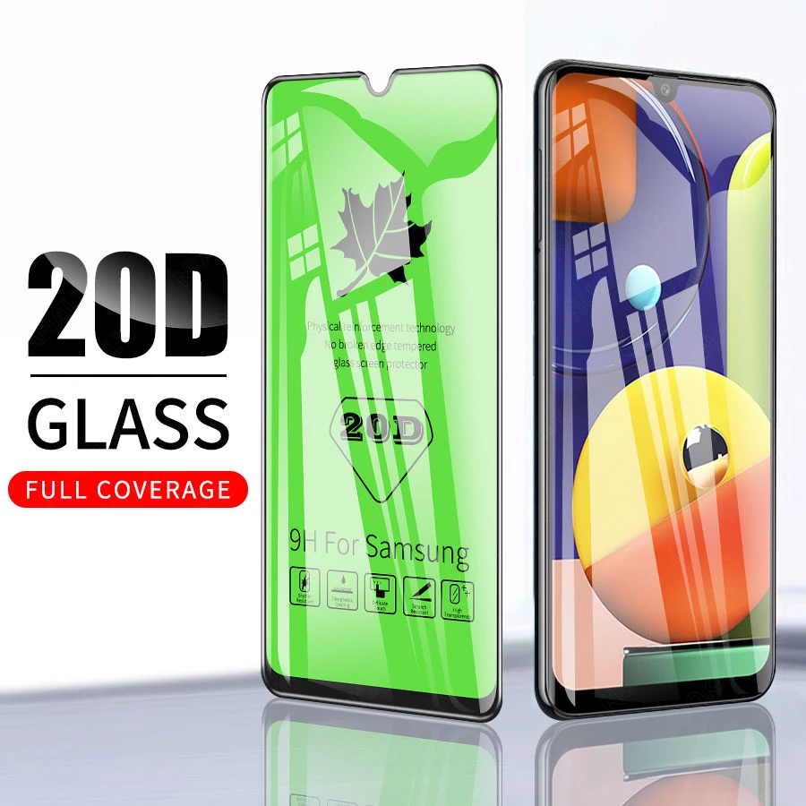Защитное стекло 20D для OPPO A2S A52 A91 A1K A8 Reno Realme 5 3 Pro закаленное экрана с полным