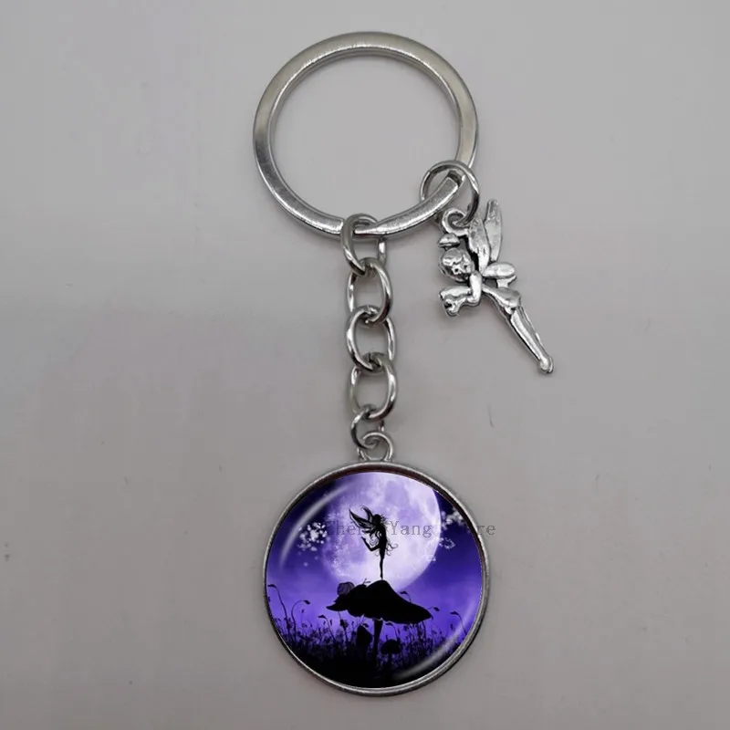 Гламурный Ангел Фея Луна фото брелок ангел ювелирные изделия кулон с дизайном