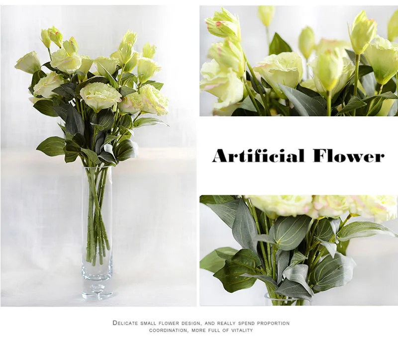 3 шт./лот Eustoma Искусственный шелк цветок дома окно аксессуар для балконов фотографии фоны Platycladus orientalis