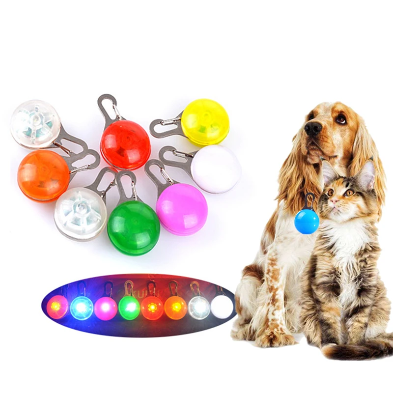 Pet Night Safety LED Flashlight Dog Cat Collar Leads Lights Glowing Pendant Necklace Luminous Bright For | - Фото №1