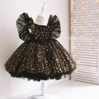 knee length girls pageant dresses sparkling sequins ball gown birthday gowns flower girl dress