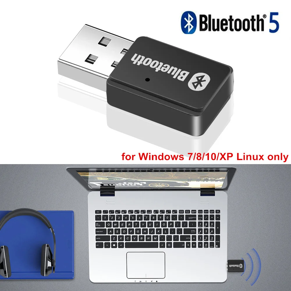 USB AUX Bluetooth 5 0 аудио передатчик мини стерео беспроводной выход для ПК ноутбука Windows