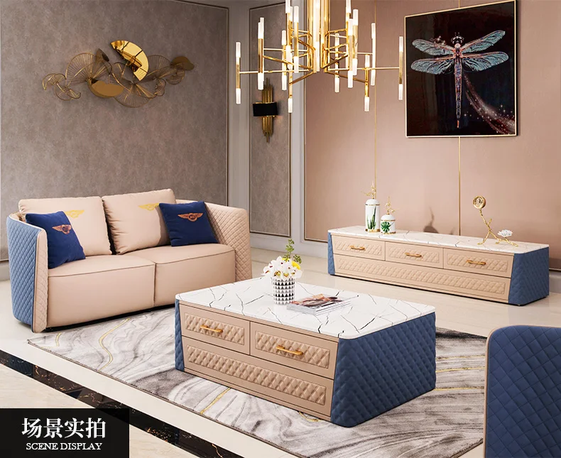 Диван для гостиной из натуральной кожи 1 + 2 3 места|Диваны гостиной| |