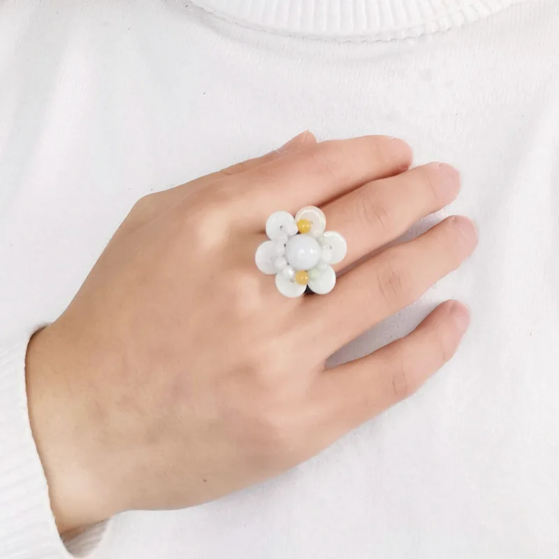 Jadery классический цветочный ювелирный набор для женщин ручной работы натуральный