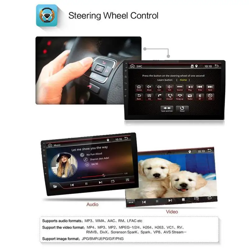 iMars 10.1Inch 2Din for Android 8.1 Car MP5 Player 1+16G IPS 2.5D Touch Screen Stereo Radio GPS WIFI FM Multimedia | Автомобили и
