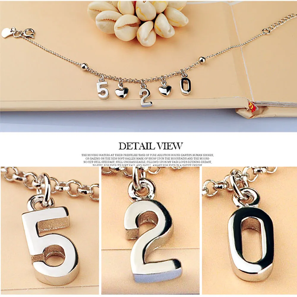 Модные украшения для ног девочек браслеты на ногу из стерлингового серебра 520