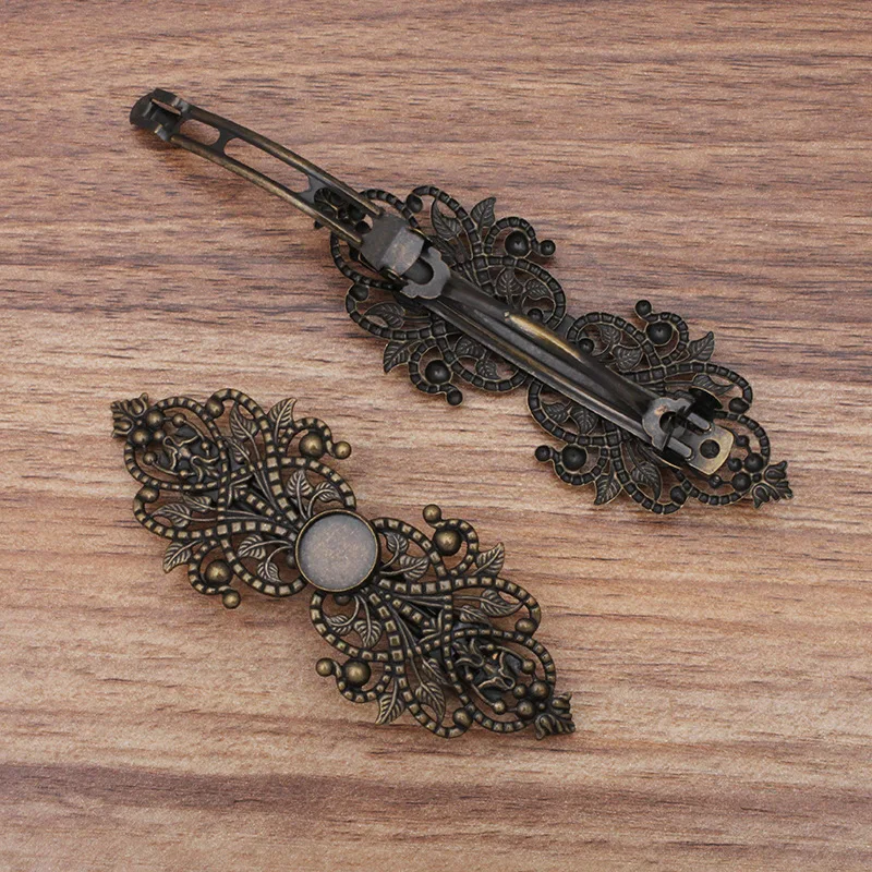 Металлическая заколка для волос с бронзовым покрытием 2 шт. поднос фиксации 12 мм