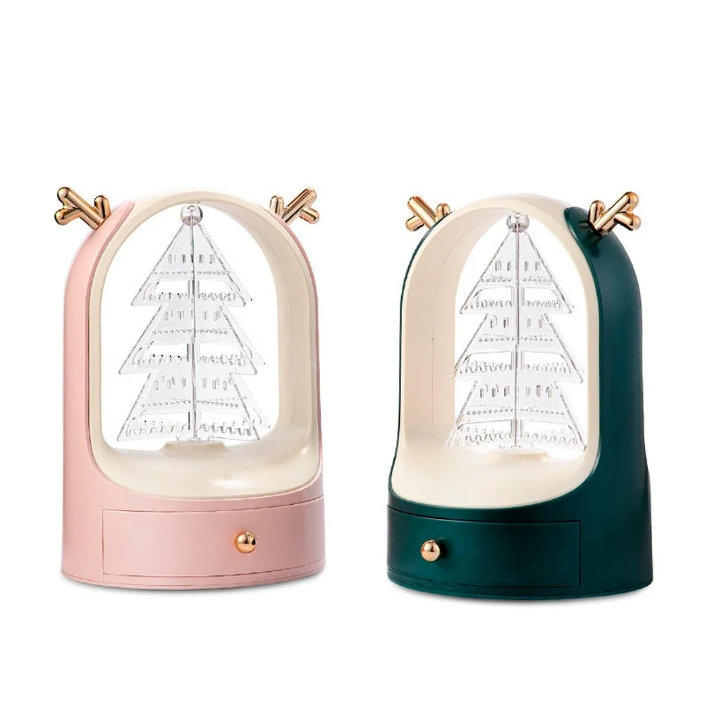 Antler Light Luxury Jewelry Storage Box Necklace Ring Earring Multilayer Rotatable Rack makeup storage | Дом и сад