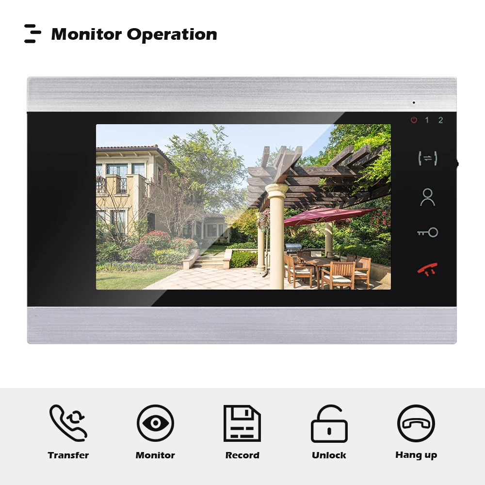 Видеодомофон для дома 7-дюймовый цветной монитор видеодомофон с глазком домофоны