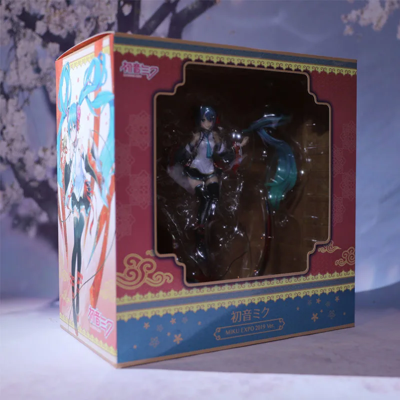 Аниме модель Hatsune Miku фигурки Куклы Вокальный концерт Чонсам Ver. Украшения из ПВХ