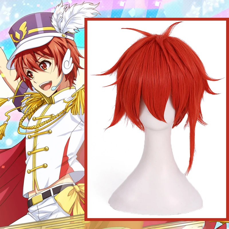 

Парик для косплея из аниме-игры IDOLiSH7, термостойкий синтетический, с короткими прямыми волосами, аксессуар для косплея