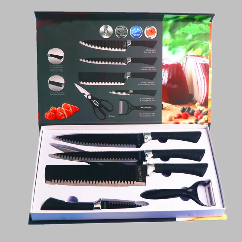 

Набор кухонных подарочных ножей из нержавеющей стали, набор кухонных ножей