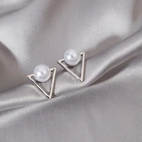 2021 ear jewelry geometry pearl earrings party accessories for women
