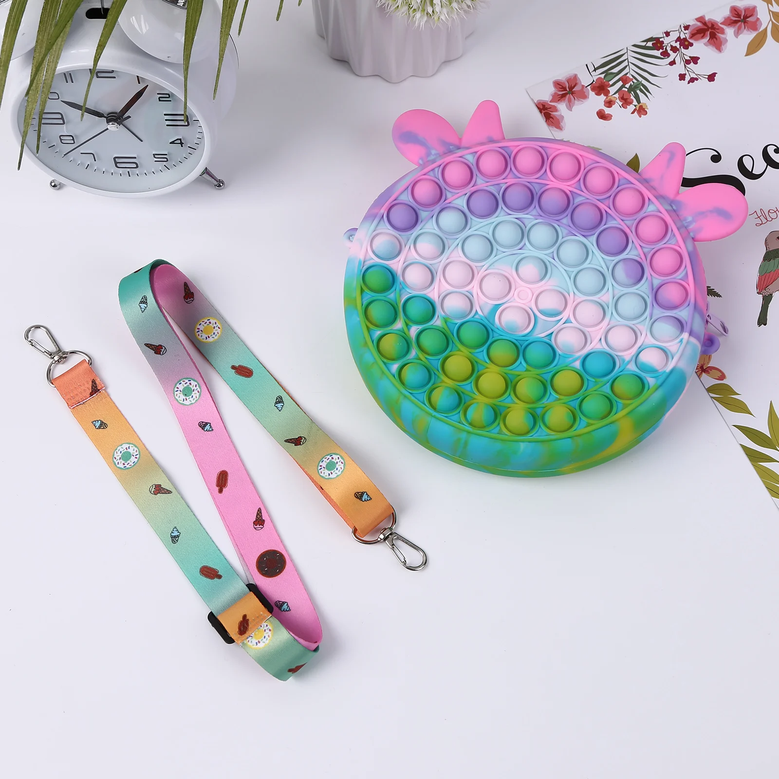 

Creative Bubble Push Bag Silicone Push Bubble Sensory Fidget Toy Adults Kids Relaxing Stress Relief Educational Toys