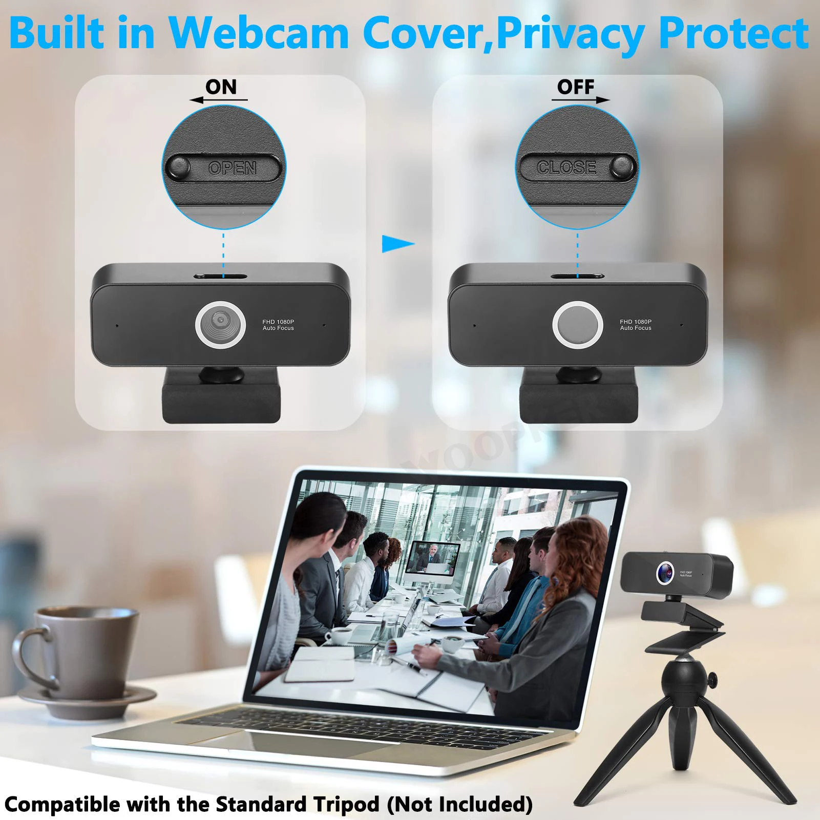 

Webcam 1080p Webcam Cover Auto Focus Web Camera With Microphone Web Camera For Computer Video Calling