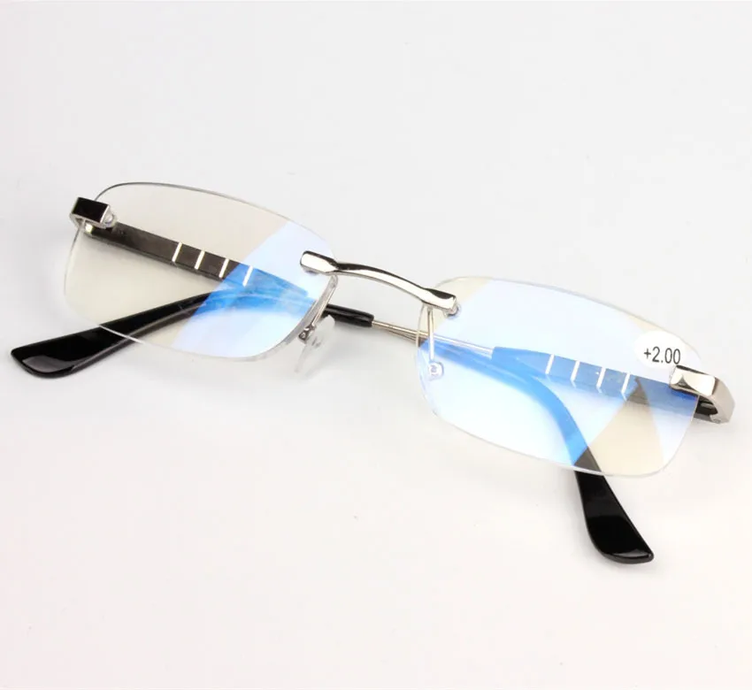 Сплав очки для чтения Для мужчин высокое качество Бизнес без оправы