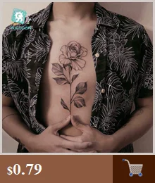 Rocooart Wholesale 10PCS Temporary Tattoo Sticker Robotic Arm and English Letter Design Waterproof Men Body Art Tatoo