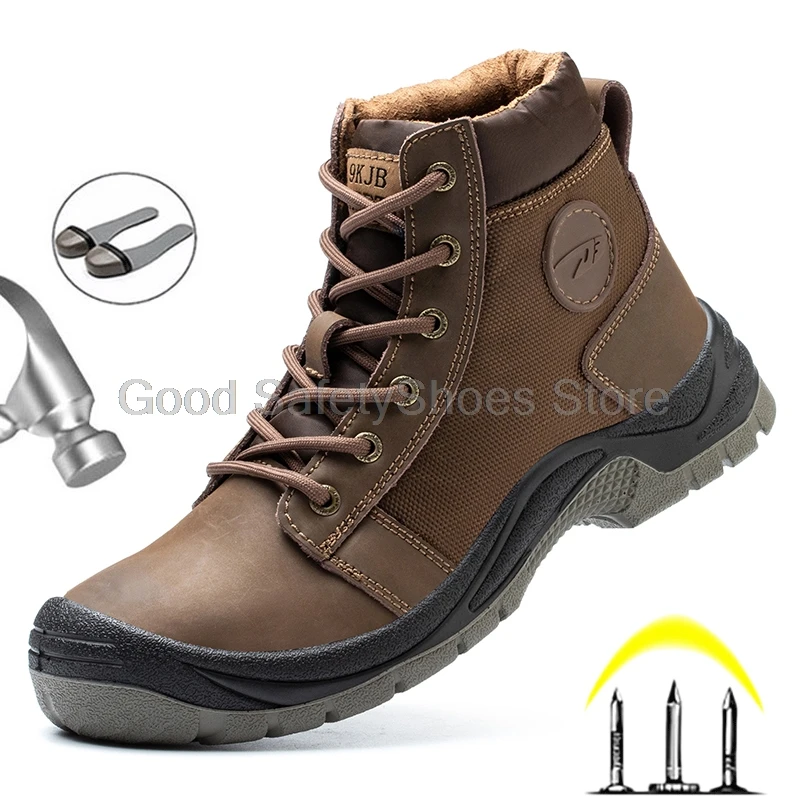 Промышленная обувь со стальным носком Мужская рабочая защита от ударов защитные