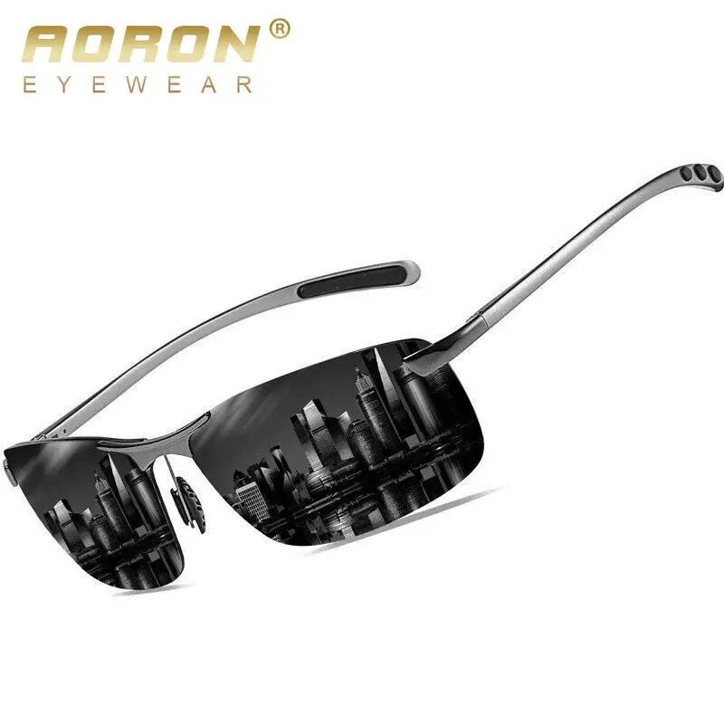 

Солнцезащитные очки AORON Мужские поляризационные UV400, для вождения, спорта, рыбалки, в алюминиевой оправе