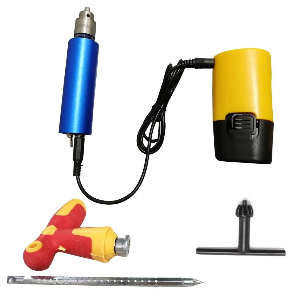 Pistola el&eacute;ctrica de pulverizaci&oacute;n de polvo de 12V, bater&iacute;a de iones de litio recargable + Mini herramientas de taladro, juego de accesorios el&eacute;ctricos de Micro Taladro-5