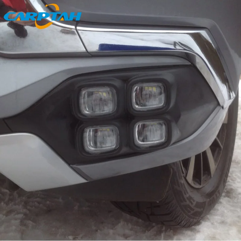 Светодиодный дневный ходовой светильник для Mitsubishi Montero Sport 2016 2017 2018 12 в желтый