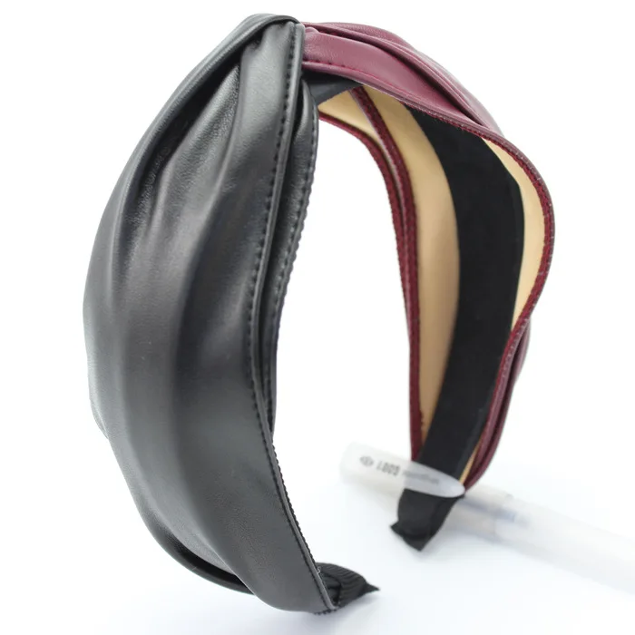 Синтетические кожаные повязки с узелком для женщин двухслойная повязка на