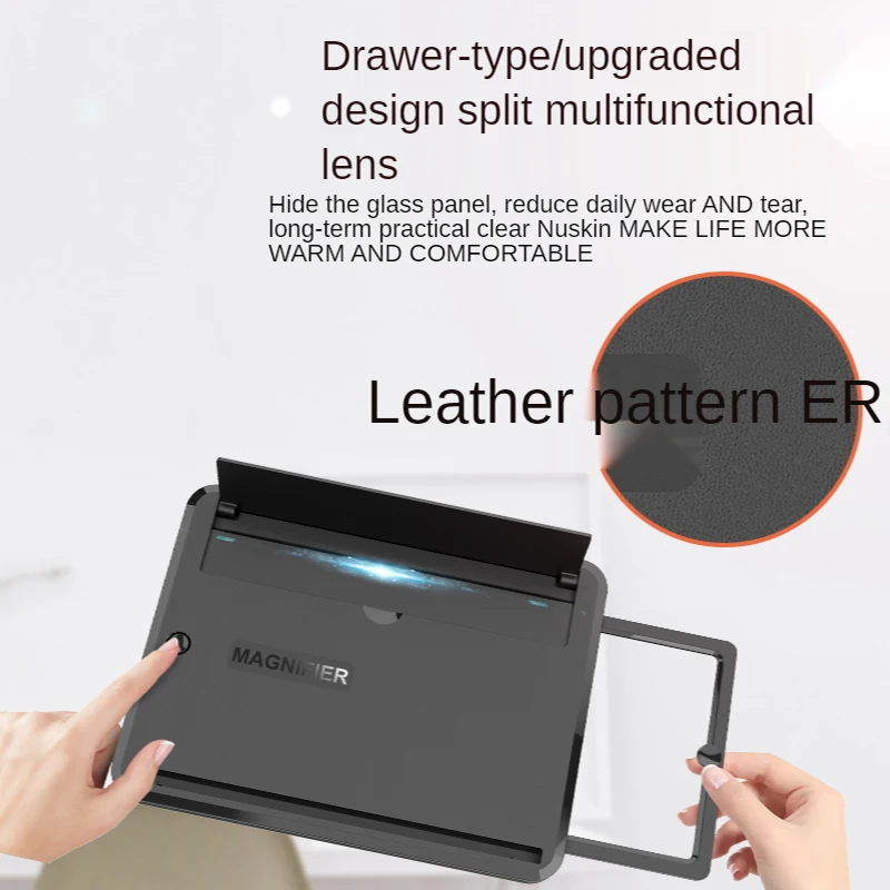 2021 new pull out 10 inch mobile phone screen magnifier desktop stand 10d screen magnification super clear phone desk holder free global shipping