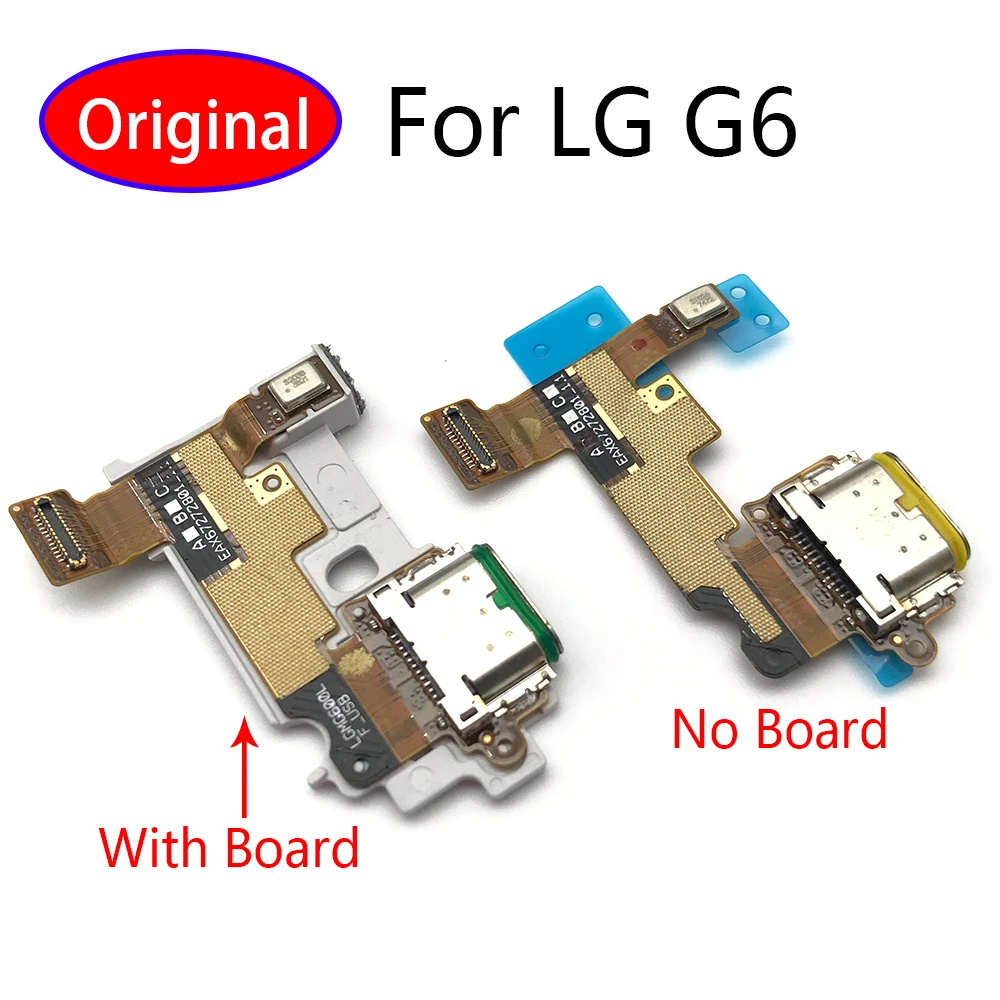 Разъем порта зарядки питания части платы гибкий кабель с микрофоном для LG G6 G600 H870