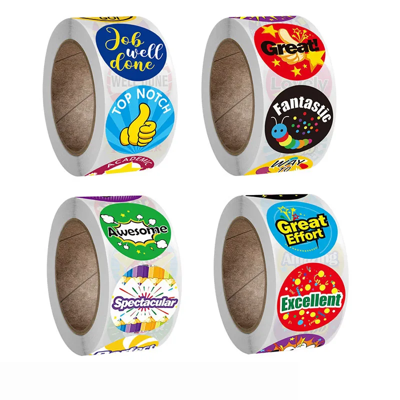 

500pcs/roll Explosive Thumbs Children's Toy Reward Supplies Sticker Label Office Stationery Gift Decoration Seal Sticker