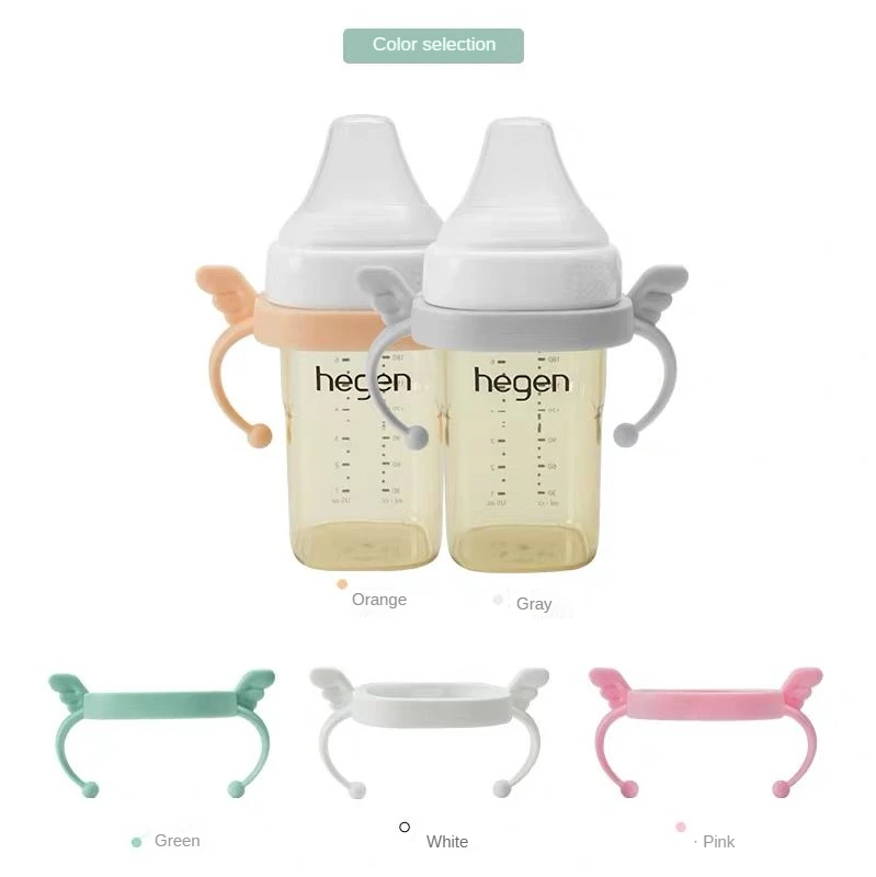 Especialmente equipado con mango de botella HEGEN, accesorios de pajita de botella de calibre ancho, mango de silicona para pezón con bola de gravedad-4