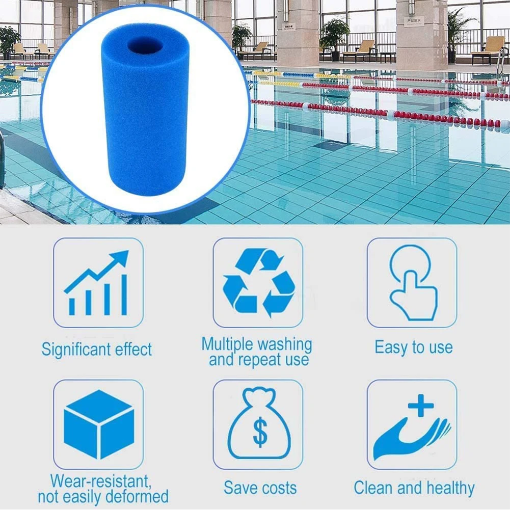 

2020 Summer Hot Sell Swimming Pool Foam Filter Sponge Column Reusable Biofoam Cleaner Pool Cleaner Swimming Accessories