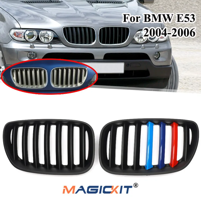 MagicKit 1 пара передних бамперов передняя решетка почв Центральная для BMW E53 X5 SUV Facelift