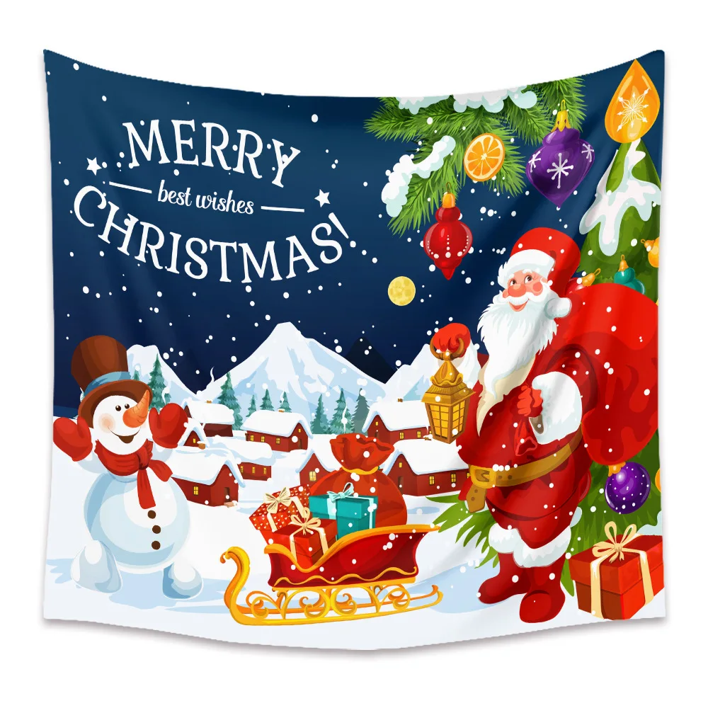 

Christmas Tapestry Poster Blanket Tapestries Home Classroom Party Flag Wall Hanging Art Decorative Home Decor XF1047-25