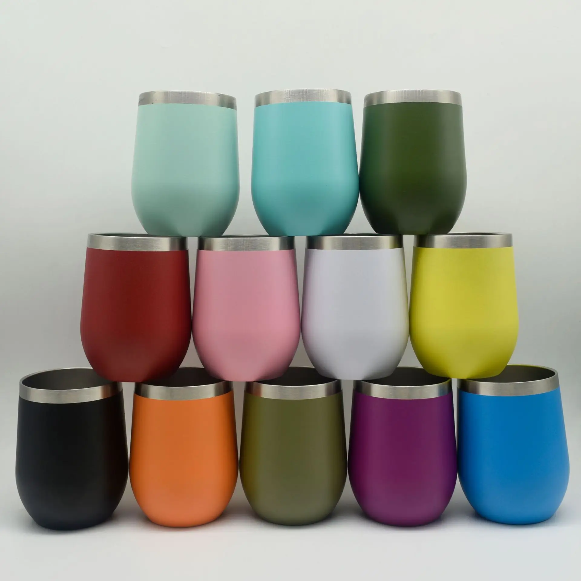 10 шт./лот 12 унций форменная кружка для яиц чашки вина нержавеющая сталь стакан