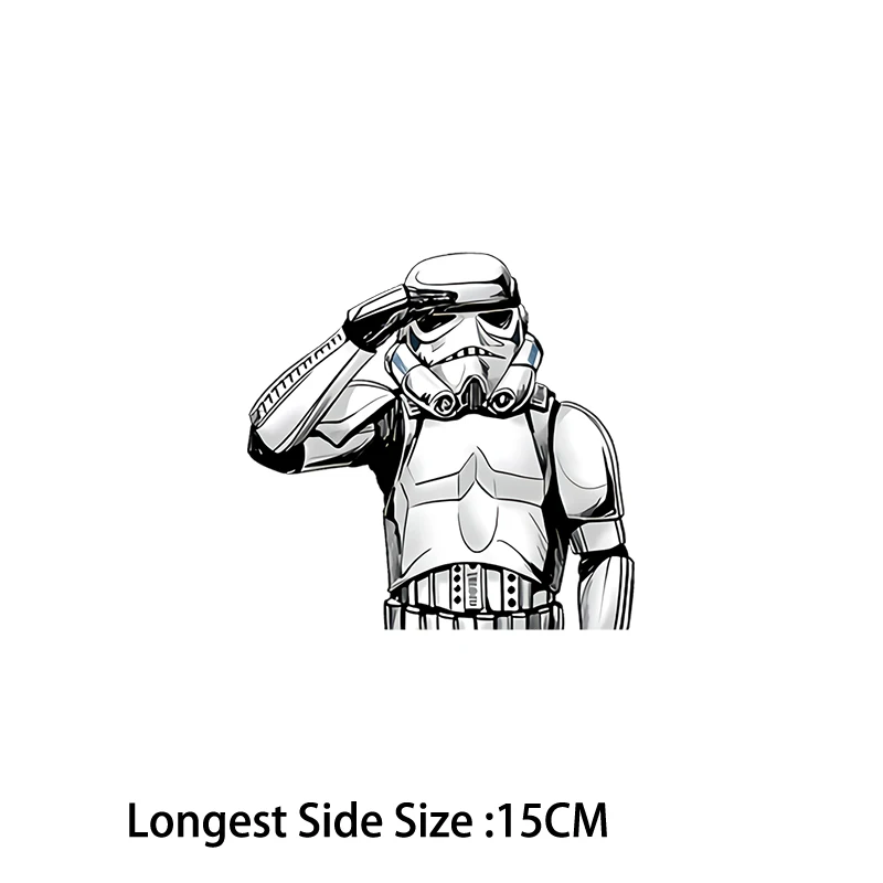 Disney Star Wars Stormtrooper Darth Vader Fusible Patch on Clothes DIY T-Shirt Hoodies Applique Clothing for Kids Christmas Gift images - 6