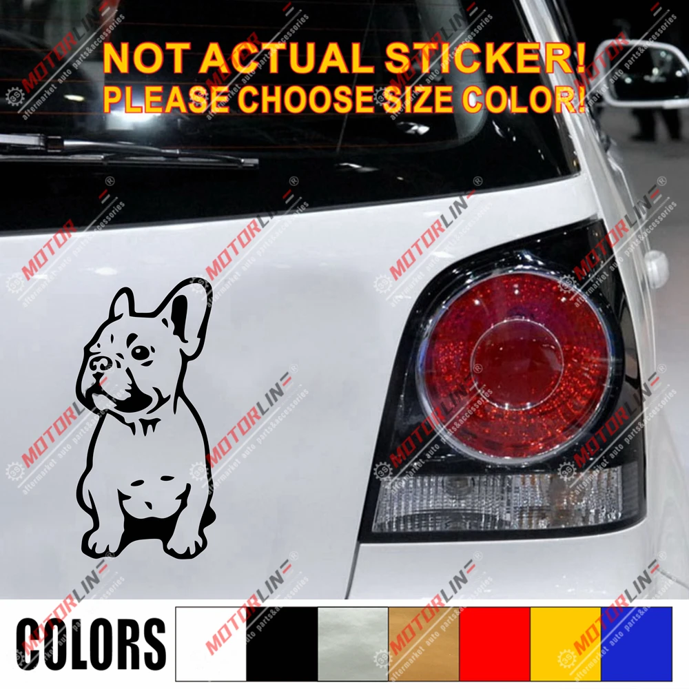 Французский бульдог Собака Frenchie Наклейка окна багажника автомобиля винил