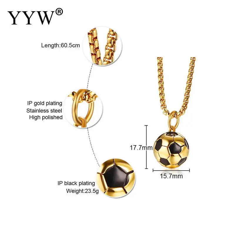 Трендовая цепочка для футбола Очаровательное ожерелье с подвеской в виде