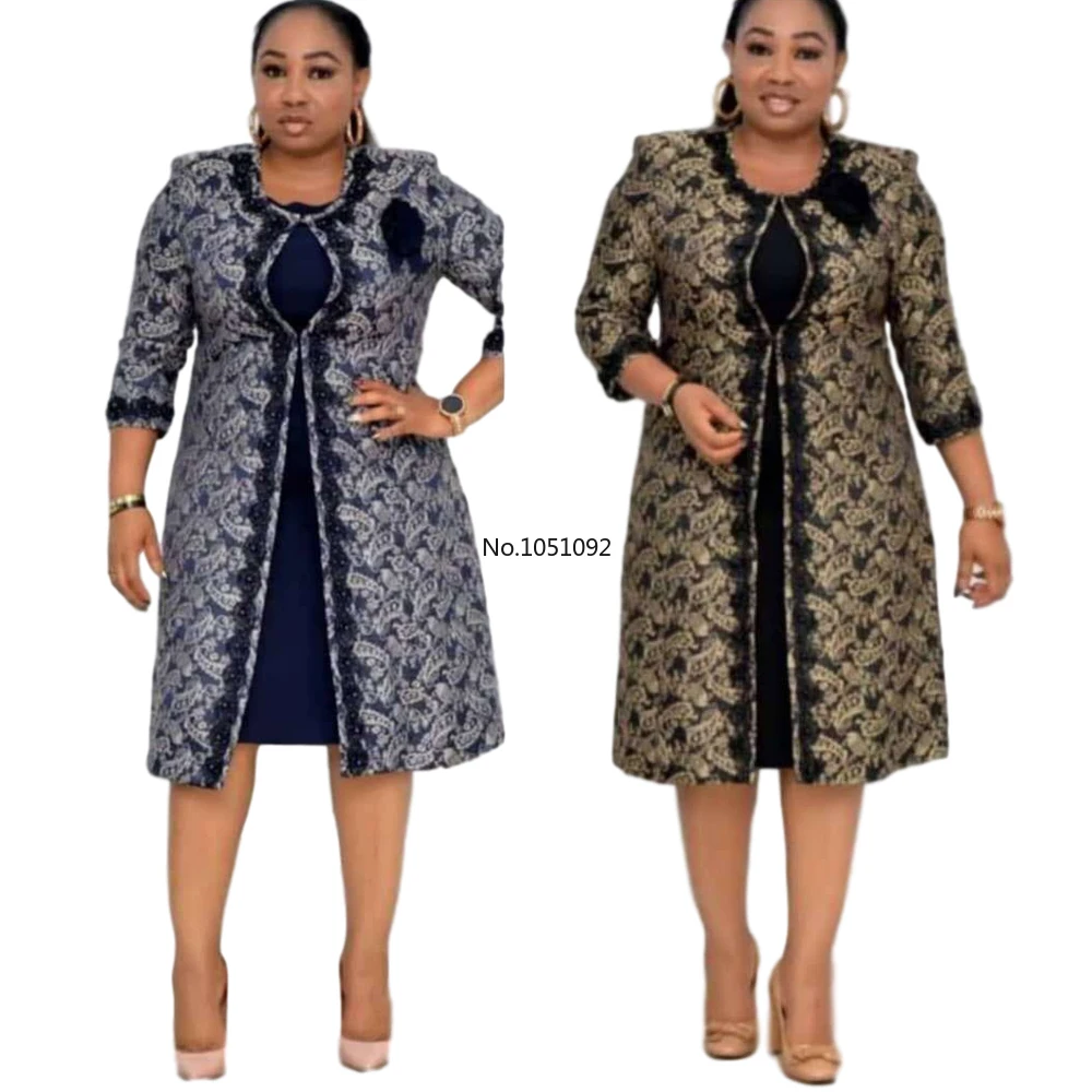 Комплект из 2 предметов африканские платья для женщин OL размера плюс платье в