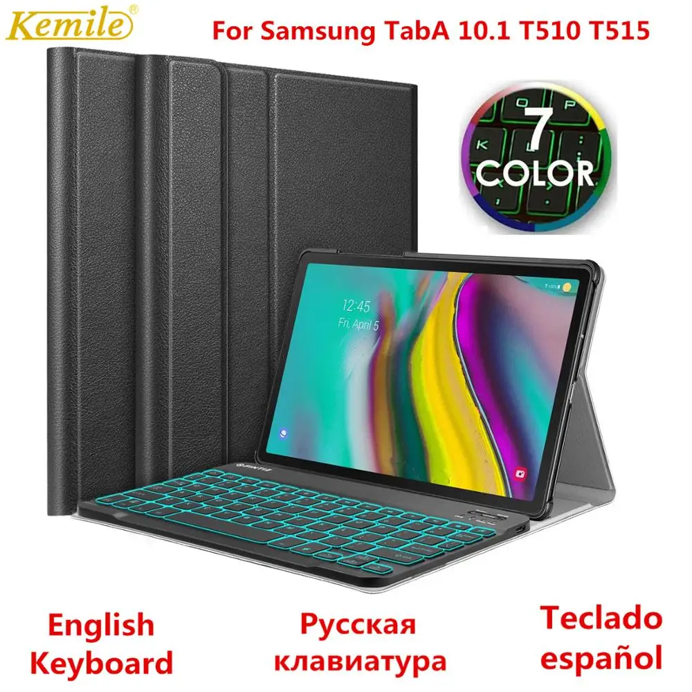 Чехол с русской и испанской раскладкой для Samsung Galaxy Tab A 10 1 2019 чехол клавиатуры T510