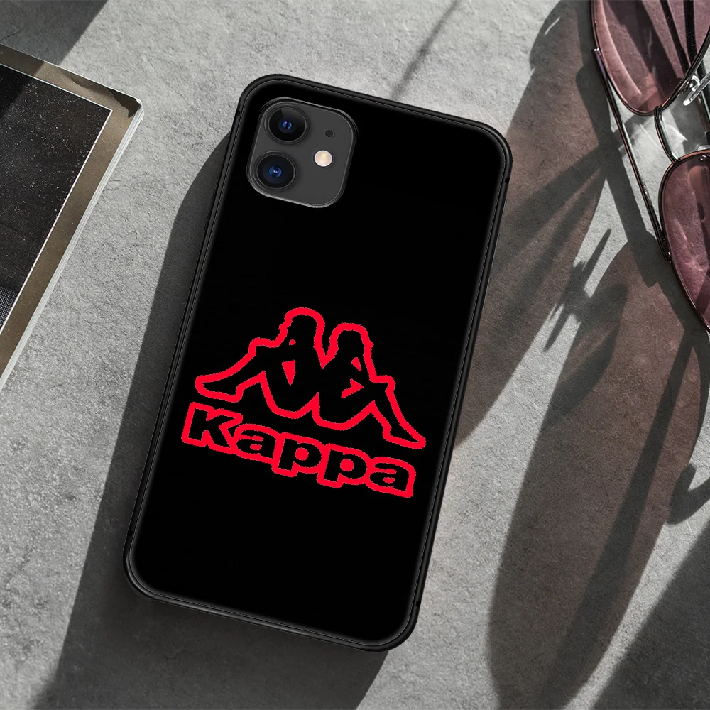 

Italian sports brand kappa Phone Case Cover Hull For iphone 5 5s se 2020 6 6s 7 8 12 mini plus X XS XR 11 PRO MAX black Bumper